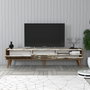 Hanah Home Valensiya Soporte para TV - Nogal, Blanco y Mármol